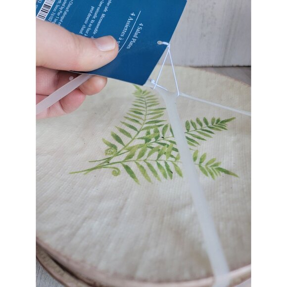 Pier 1 Imports Leaf print set for salad plate floral - Picture 4 of 5